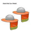 Gelb Orange Hut Outdoor Bau Sicherheit Schutzhelm Sonnenschutz Nackenschutz Reflektierende Streifen Schutzhelme Schild