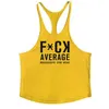 شباب العضلات ماركة صالات رياضية Stringer Tank Top Men Cotton Y Back Sportwear Vest Fitness Clothing Canotta كمال الأجسام قميص بلا أكمام