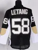 2016 nowy, nowy # 58 Kris Letang Jersey Hockey Jerseys Black White Blue Navy Winter Classic Kris Letang szyte Jers