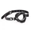 Cinturino in pelle PU Labbra in gomma a forma di O Ring Bocca bavaglio BDSM Bondage Fetish Giocattoli adulti del sesso per donna SM Prodotti del sesso per coppie