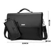 Porte-documents en cuir pu noir pour hommes d'affaires, sac de luxe de styliste pour ordinateur portable, bureau grande capacité, porte-documents 260w