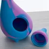 DHL Water Monster Silicon Water Pipe With Galss Bowl Flexible Smoking Pipe Good Grade Silicon Colorful Silicon Bongs