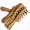 1 pcs fatto a mano in legno in legno largo dente pettinatura a testa naturale massaager pettina