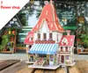 Hot Magic 3D Pussel Kids Educational Leksaker Diy Wood Pussel Jigsaw House Castle Berömd byggnad