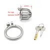 2 Styles Male Chastity Device Penis Lock Stainless Steel Cock Cage Metal Chastity Belt Sex Toys For Men With Curved Penis Ring