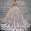 Mode Muslim sjöjungfru bröllopsklänningar med Overkirt Pärlor Gyllene Lace Appliques Långärmade Bröllopsklänning Lyx Saudiarabien Bröllopsdräkt
