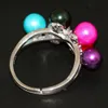 2018 s925 Pure Silver Freshwater 6 Pearls Ring setting Free Shipping