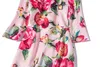 Robe fourreau à imprimé floral pour femmes, manches courtes, robes décontractées 12K600