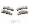 Atacado Cílios Postiços 2 Pair / Set Cílios Magnéticos Com 3 Handmade 3D / 6D Lashes Natural Cílios Postiços Cílios Com Caixa de Presente-24P-3