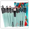 Professionell 20pcs Makeup Brush Set Trähandtag Makeup Toalettsaker Kit Ull Make Up Brush Set With Holder Bag