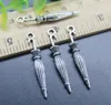100 stks / partij paraplu legering charms hanger retro sieraden maken DIY sleutelhanger oude zilveren hanger voor armband oorbellen 35 * 5mm