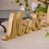 Milieuvriendelijke trouwtafel middelpunt decoratie gouden glitter Mr mevrouw houten brief bruiloft huwelijk foto foto cabine prop feest gunsten