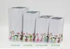 DHL 500 unids/lote bolsas de embalaje con sellado al vacío blanco mate con tapa abierta, bolsa de papel de aluminio puro con estampado de rosas, comida, aperitivos y café