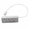 Alüminyum Alaşım Mavi LED Mini 4 Port USB 2.0 Splitter Adaptörü Hub Macbook PC Laptop için Yüksek Kaliteli Hızlı Gemi