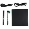 Freeshipping YENI Taşınabilir USB 2.0 DVD CD DVD-Rom Harici Durumda Ince Laptop Notebook için Siyah Harici Sabit Disk Disk Muhafaza