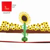 Décorations de fête d'anniversaire tournesol, cartes de vœux pour enfants, cadeaux de fête d'anniversaire 3D, cartes pop-up d'anniversaire, carte de vœux