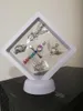 Kare 3D Albümü Yüzer Çerçeve 9 CM Sikke Tutucu Kutusu Takı Koleksiyonları Ekran Göster Vaka Ev Masa Dekoratif Aksesuarları