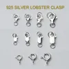 Clasp for Necklace Bracelets 925 Sterling Silver Lobster Clasp 3 Style 3 Size Clasps Making Necklace 925 Silver Clasps DIY Jewelry