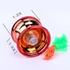 Metal yoyo rodamientos de alta velocidad cadena Diabolo accesorios especiales Dead Sleep mariposa gradiente Yoyo jugando juguete para regalo para niños