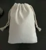 Canvas Drawstring Pouches 100% Naturlig bomull Tvättservice Favorit Hållare Mode Smycken Påse