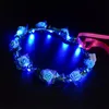 Nouveau Style LED couronne de fleurs robe de mariée guirlande de cheveux mariée demoiselle d'honneur couronne florale Hawaii bord de mer vacances décor accessoires 3jt3601237