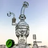 Faberge Fab Eggokahs Glas Bongs Swiss Perc Recycler Water Pipes 14mm Joint Oil Rig Showerhead Percolator DAB Rigs