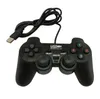 السلكية USB 2.0 الأسود Gamepad Joypad Joypad USB Game Controller للكمبيوتر Gamer Win XP Win 7 Win 8 وظيفة الاهتزاز سلكية Gamepad