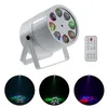RGBW 8 Lens LED Licht DJ Patroon Stage Verlichting Lamp DMX Geluid Remote Auto Bar KTV Home Party Wedding Sfeer