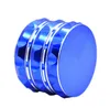 Nuovo materiale in lega di alluminio da 60 mm di diametro, smerigliatrice affumicata di forma blu freddo