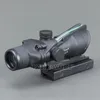 Trijicon Black Tactical 4X32 Scope Sight Real Fiber Optics Green Illuminated Tactical Riflescope with 20mm Dovetail for Hunting5590852