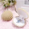 Shell Shape Velvet Jewelry Organizer Elegant Earring Storage Box Creative Necklace Holder Popular Women Present Box192a