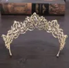 Piękne Wysokiej Jakości Kryształy Wedding Bridal Rhinestone Pearl Zroszony Akcesoria Do Włosów Pałąk Opaska Korona Tiara Wstążka Headpiece Biżuteria