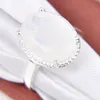 Luckyshine 12 pièces/lot cadeau de mère vente chaude charme Unique classique ovale blanc pierre de lune gemmes 925 bague en argent pour les cadeaux des amoureux