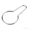 6.7~7.2cm Bath Shower Curtain Glide Rings Gourd shape Hooks Polished Satin Nickel Ball Bathroom Accessories