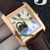 Orologio da uomo Tourbillon automatico con quadrante grigio Orologi da lavoro Cinturino in pelle con cassa in argento Orologi da polso da uomo di alta qualità