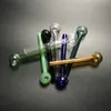 Mais baratos Oil pirex de vidro Burner tubos coloridos tubos de vidro fumadores 4inch Pipes Mini Mão Pipesglass Bubbler tabaco