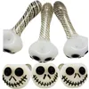 Heady Glass Oljebrännare Rör Halloween Skull Jack Rökning Handrör 4,4 tum 70g Tjocklek Swirl Stripe Moutnpiece Rökning Tillbehör