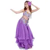 Performance Dancewear 2018 Belly Dance Odzież Oriental Dance 2 sztuk Zroszony Strój Bra Belt Women Belly Dance Costume Set