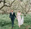 2018 nya mode mens kostymer för bröllop Två knappar Slim Fit Groom Tuxedos GroomsMen Wedding Suits Formal Party Prom Passit