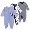 3 шт. Бренд Baby Girls Boys Romber Длинные рукава 100 Хлопок Baby Pajamas Мультфильм Печатные Детские Одиночные Затраты Оптом