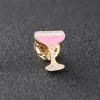 2018 Flamingo Wine Bottle Cup Rose Flower Heart Shape cat Cartoon Brooch Pins Collar Bag Jacket Brooches Jewelry For Women Girl