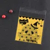 100-pack 10 * 10 cm Halloween Trick or Treat Tassen Halloween Tassen Halloween Party Gift Verpakking Zelfklevende Koekjes Candy Bag