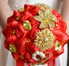 永遠の天使の結婚式のギフトゴールデンロマンチックな花嫁ブーケブーケ