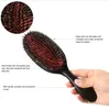 Boar Bristle Nylon Hair Comb Mini ABS مقبض مقبض مصارف الشعر المضادة للفرشاة