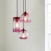 Willlustr Color Glass Shade Pendant Lampe moderne Suspension Light Hotel Hall Hall Restaurant Dinning Room Bar Cafe Loft Vintage Hanging Lighting