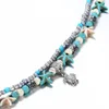 Fashion Turtle Starfish Multilayer Tornozelas Bracelets Jóias de moda de pés de praia para mulheres Drop Ship