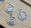 Wholesale 100pcs Cute Pet Cat Charms Pendant Retro Jewelry Making DIY Keychain Ancient Silver Pendant For Bracelet Earrings 23*18mm