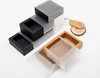 BlackBrown Kraft Paper Drawer Boxes with Frosted PVC Cover DIY Handmade Soap Craft Jewel Box Wedding Party Gift Packaging7469874