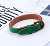 2020 Hot Sales 5 Kleur Selectie 100% Cowhide Riem Gesp Armband Kleur Lederen Armband voor Mannen Vrouw Liefhebbers Armband 12pcs / lot
