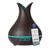 400ml Aroma Diffuser Ultrasonic Air Humidifier with Wood Grain 7 Color Changing LED Lights for Office Home